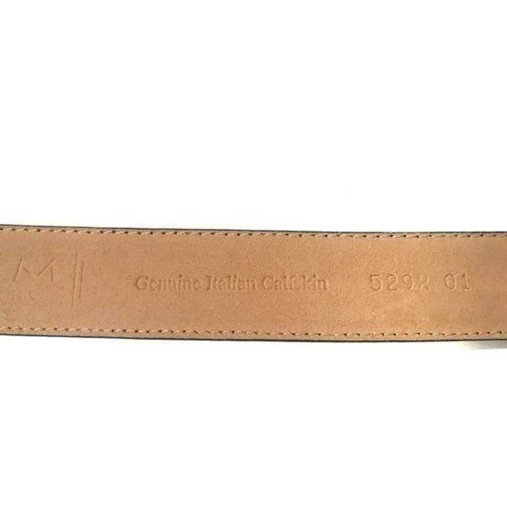 Vintage WCM New York Leather Belt with Tortoise S… - image 8