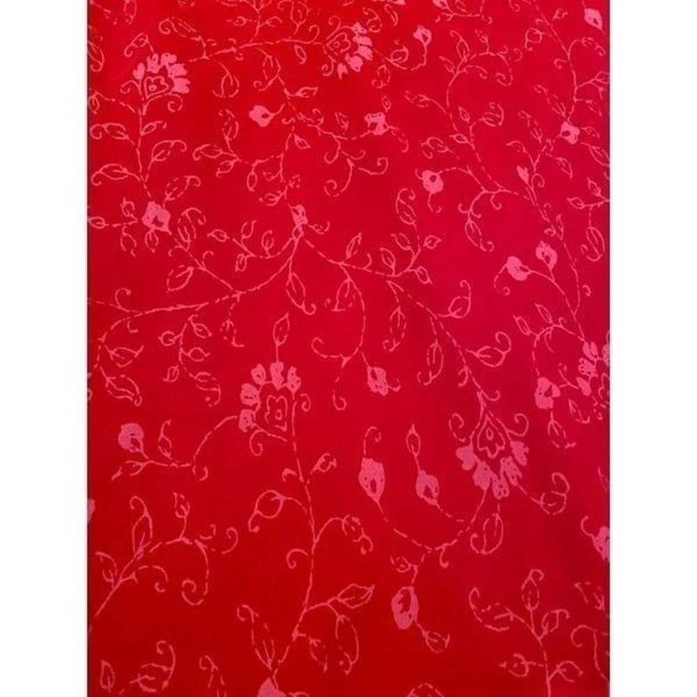 Vintage Ann Taylor Petite silk red dainty midi dr… - image 3