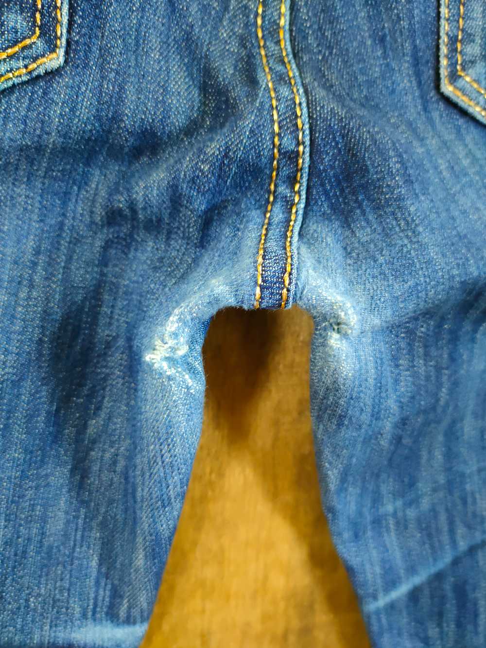 Vivienne Westwood blue distressed denim pants #46… - image 3