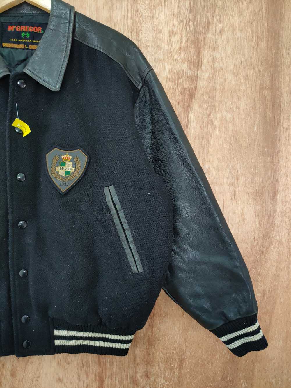 Vintage - Mc Gregor black varsity wool leather ja… - image 11