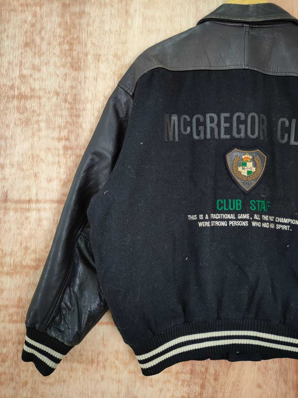 Vintage - Mc Gregor black varsity wool leather ja… - image 2