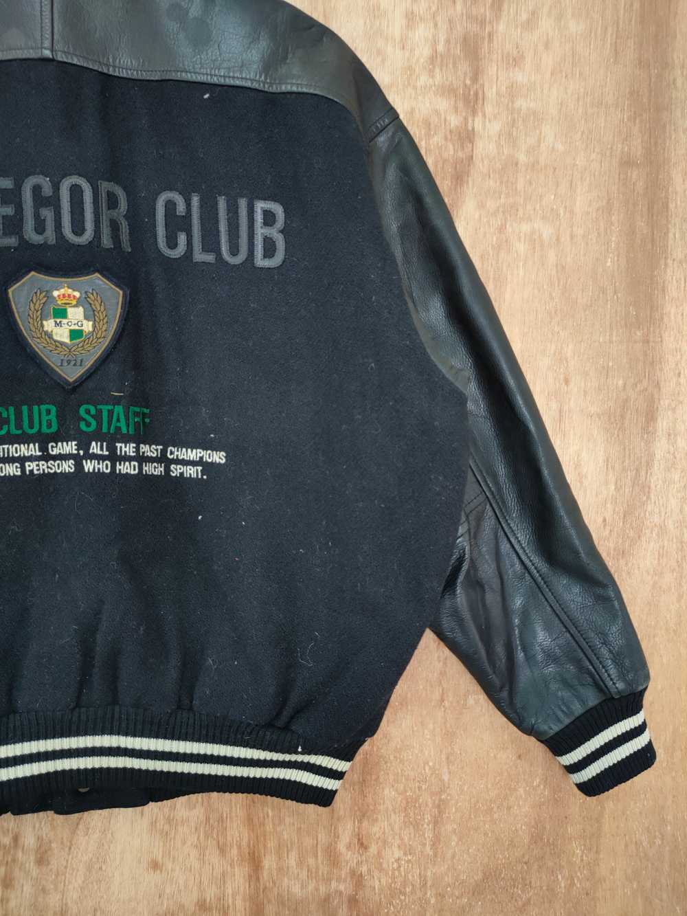 Vintage - Mc Gregor black varsity wool leather ja… - image 3