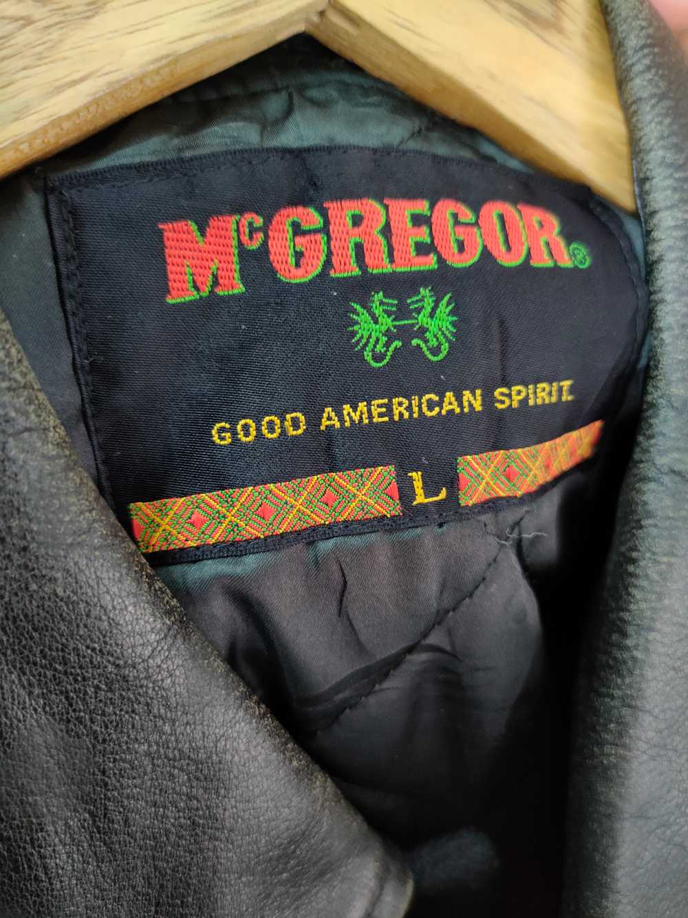 Vintage - Mc Gregor black varsity wool leather ja… - image 8