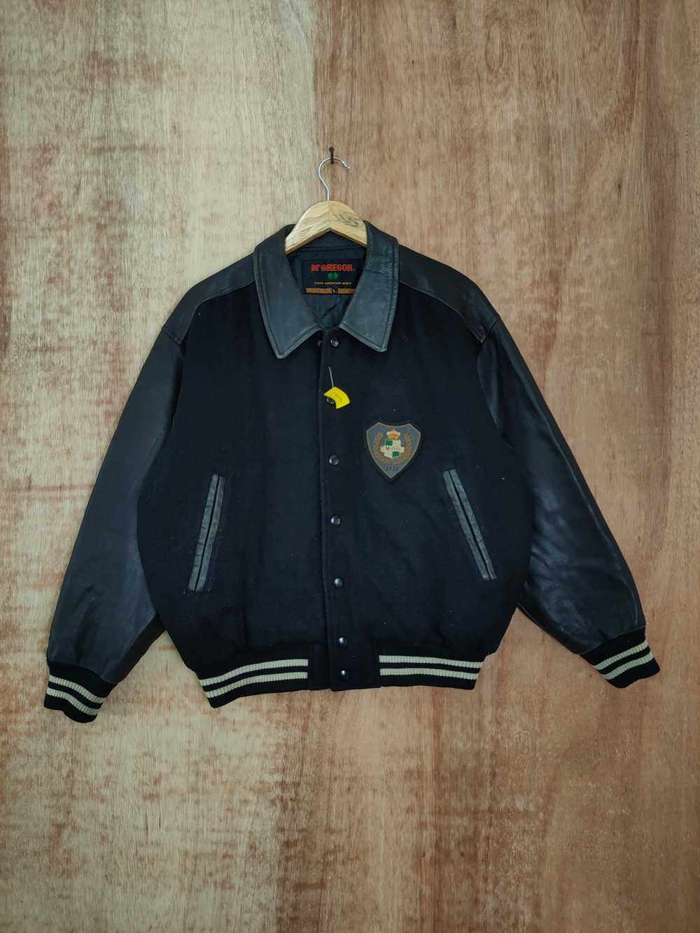 Vintage - Mc Gregor black varsity wool leather ja… - image 9