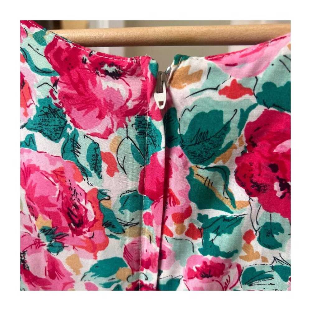 Jonathan Martin Vintage Floral Ruffled Dress Pink… - image 8