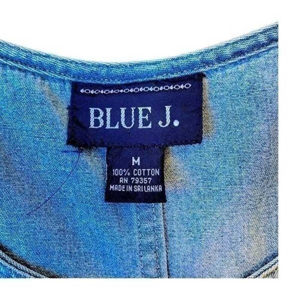 Vintage Blue J. 100% Cotton Cottage Denim Pocket … - image 3