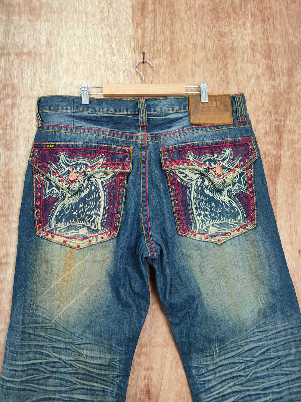 Distressed Denim - Japan denim Buffalo art design… - image 10