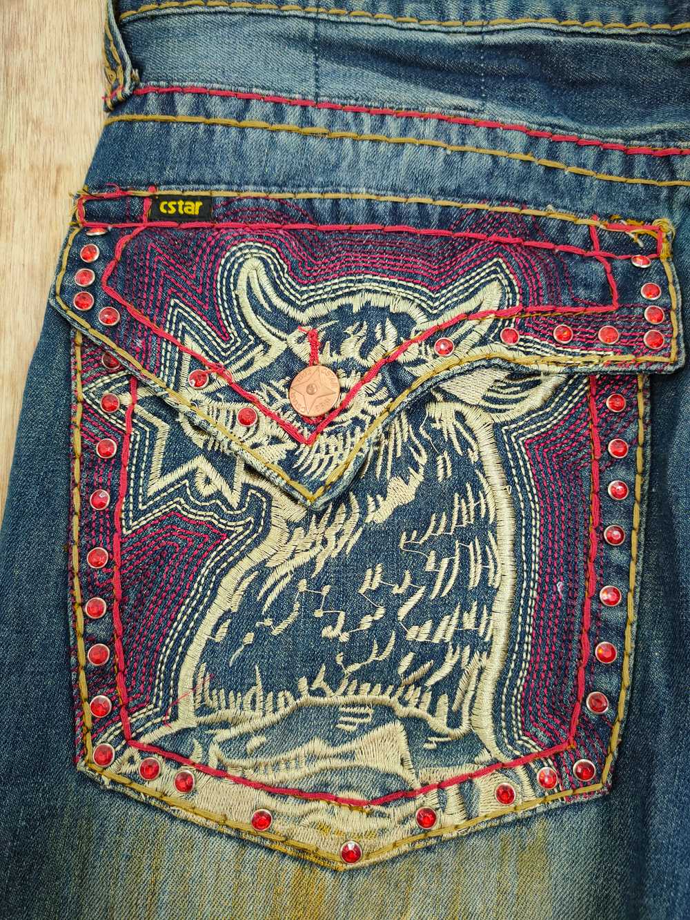 Distressed Denim - Japan denim Buffalo art design… - image 11