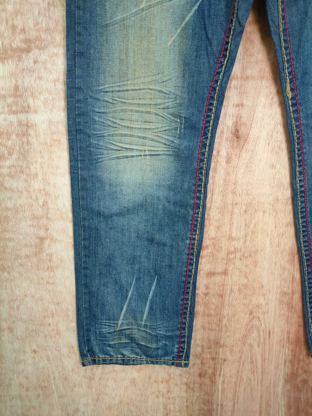 Distressed Denim - Japan denim Buffalo art design… - image 3