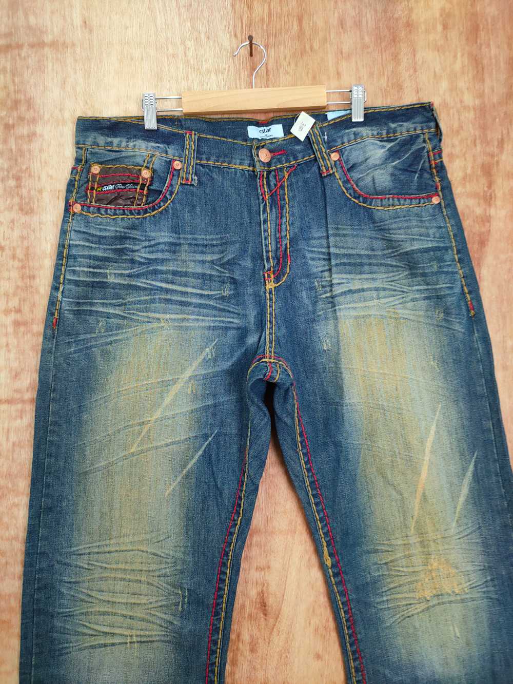 Distressed Denim - Japan denim Buffalo art design… - image 5