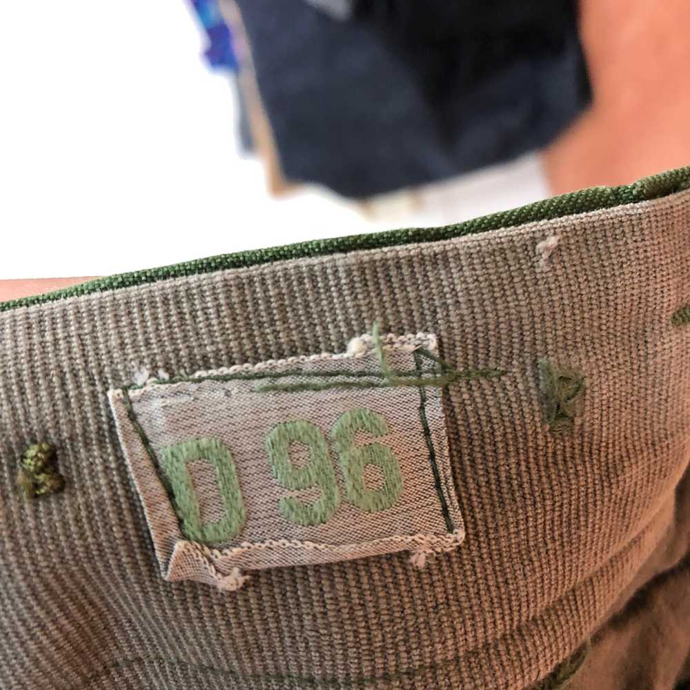 Vintage - Cargo Pants D96 Green Double knee multi… - image 12