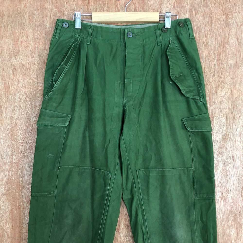 Vintage - Cargo Pants D96 Green Double knee multi… - image 2