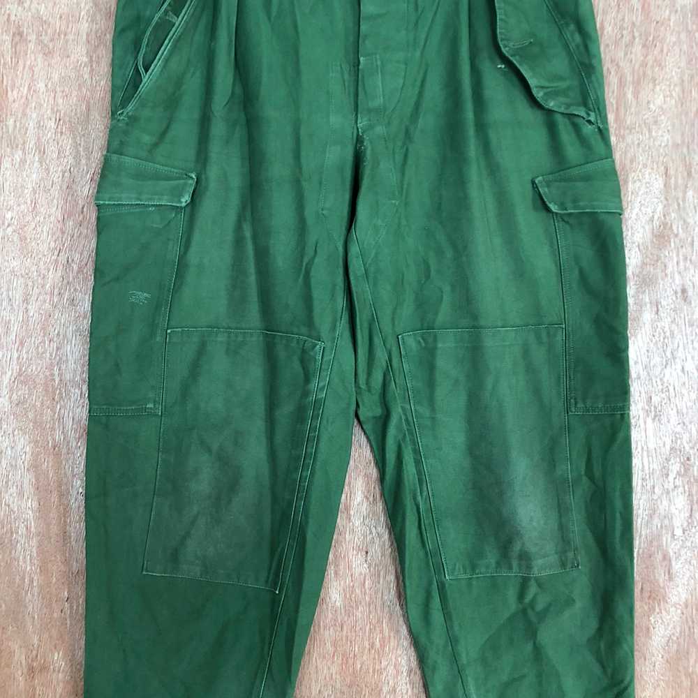 Vintage - Cargo Pants D96 Green Double knee multi… - image 4