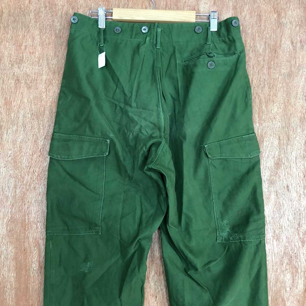 Vintage - Cargo Pants D96 Green Double knee multi… - image 9