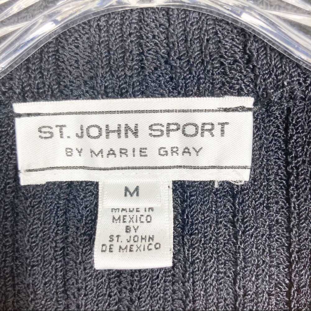 Other St. John Sport Black Ribbed Full Zip Sweate… - image 3
