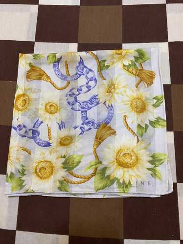 Vintage - RARE !! Vtg Celine SunFlower Handkerchie
