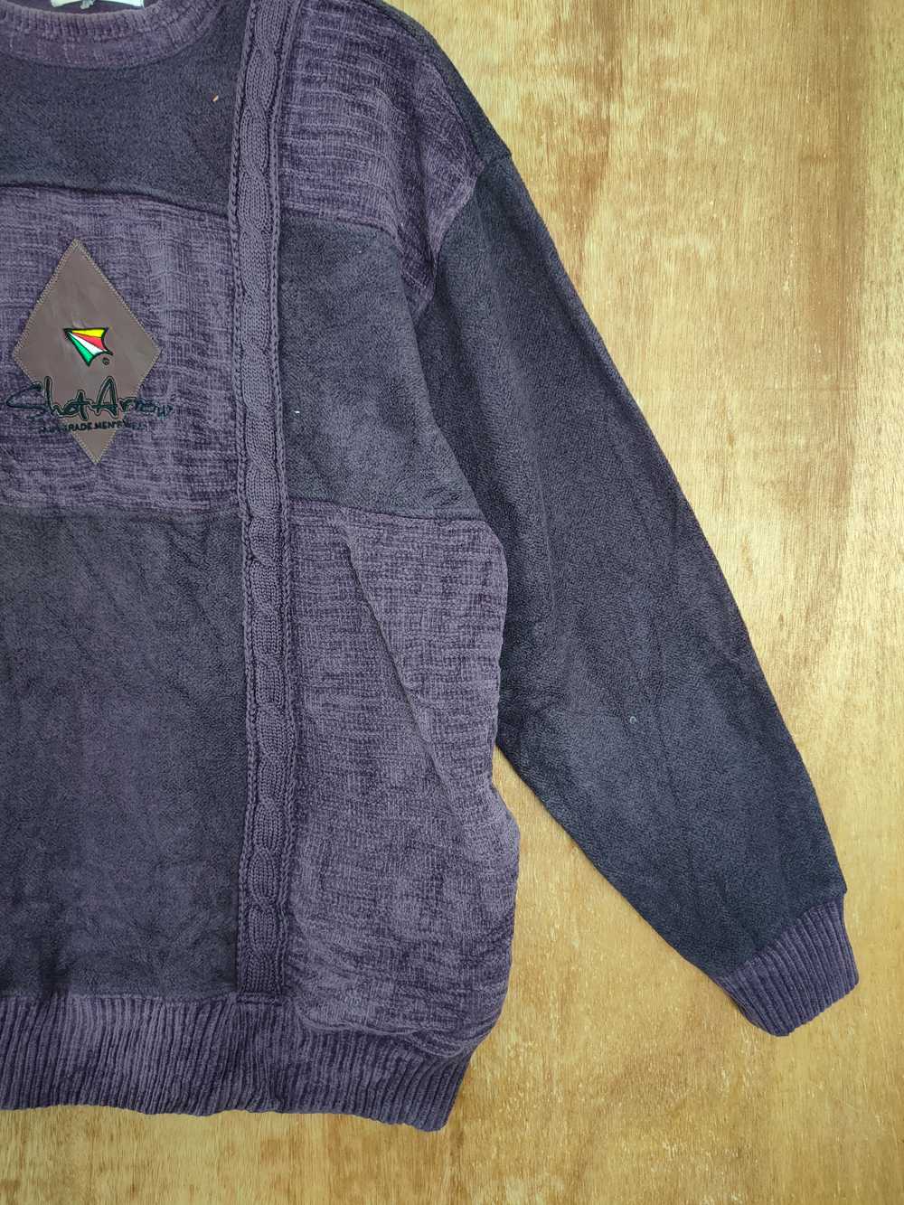 Vintage - Shot Arrow art purple sweatshirt knitwe… - image 3