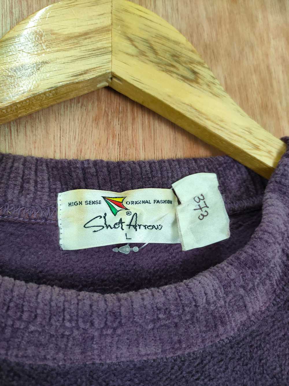 Vintage - Shot Arrow art purple sweatshirt knitwe… - image 5