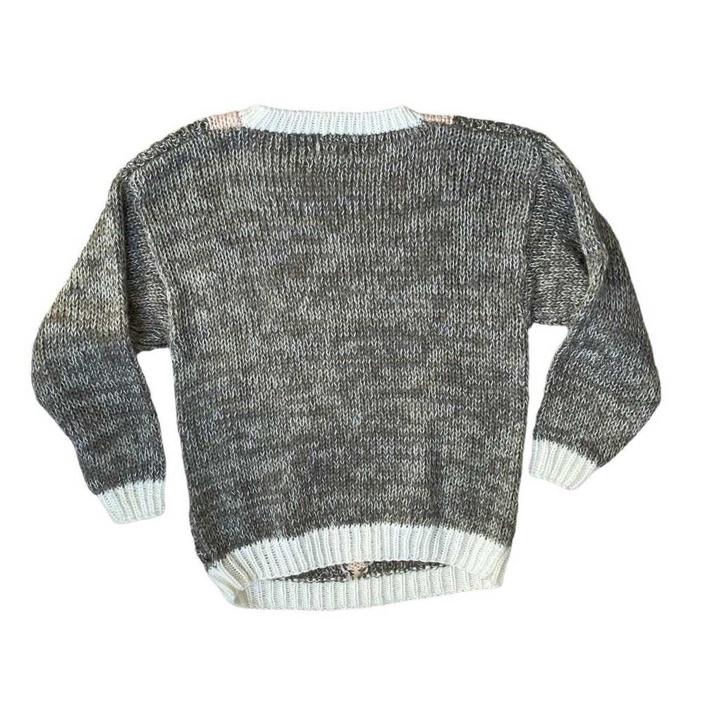 Vintage 80s SML Sport WOMENS Hand knit Brown Peac… - image 6