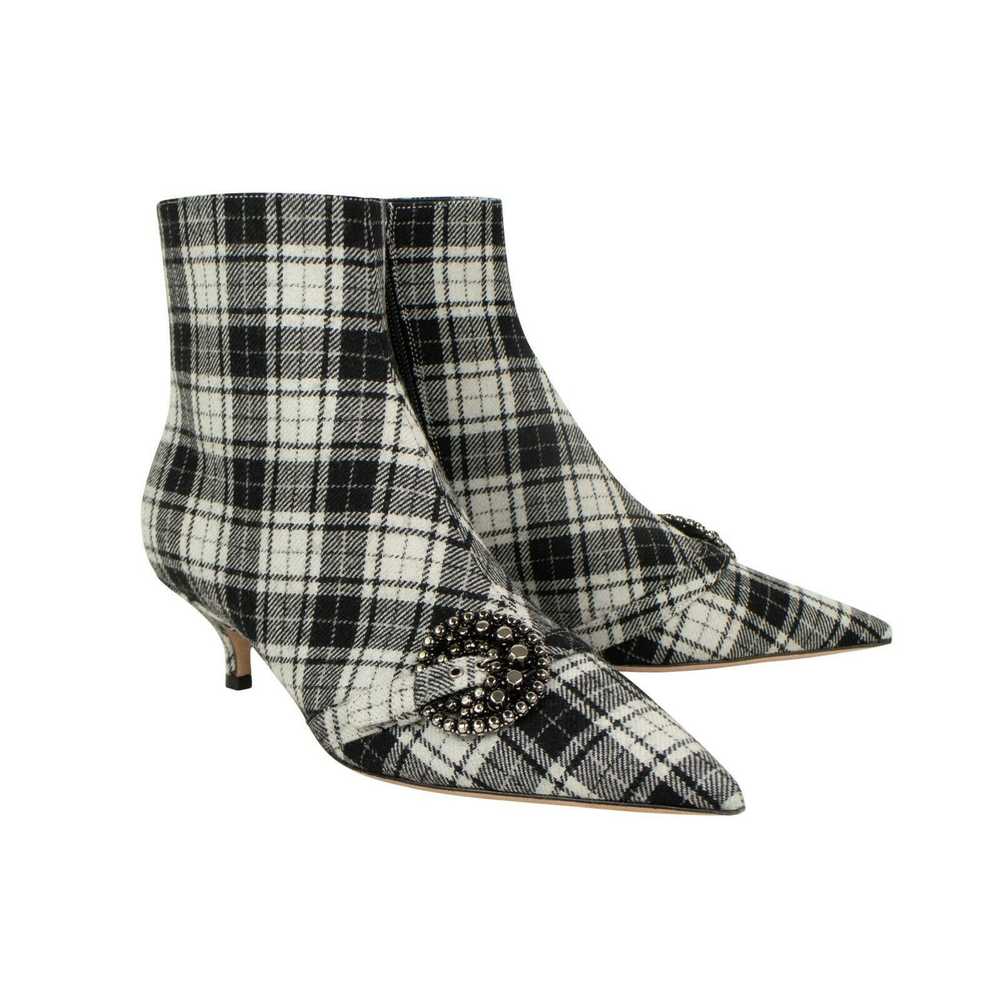 Dior Black 'Dior Gang' Tartan Ankle Boots Heels S… - image 2