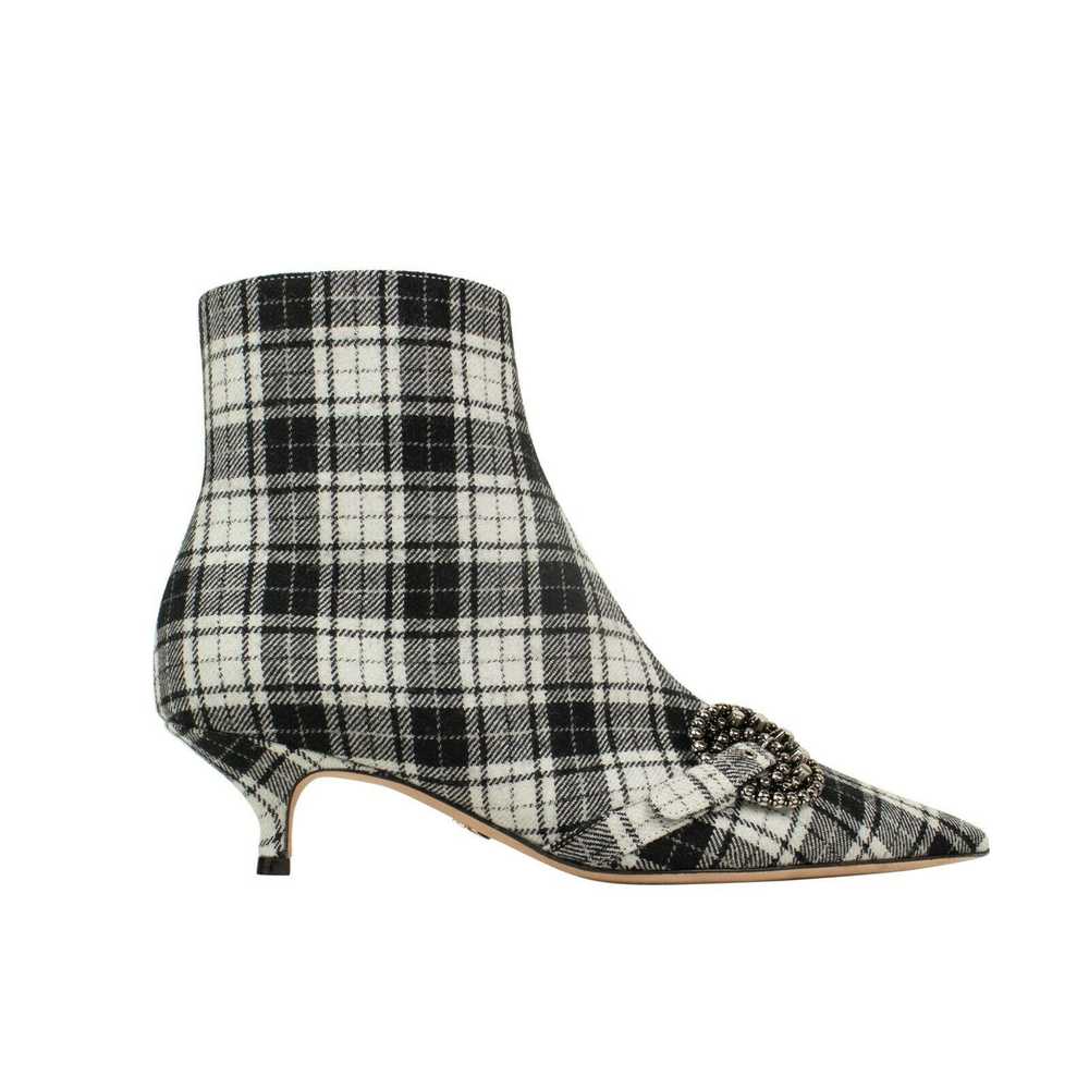 Dior Black 'Dior Gang' Tartan Ankle Boots Heels S… - image 3