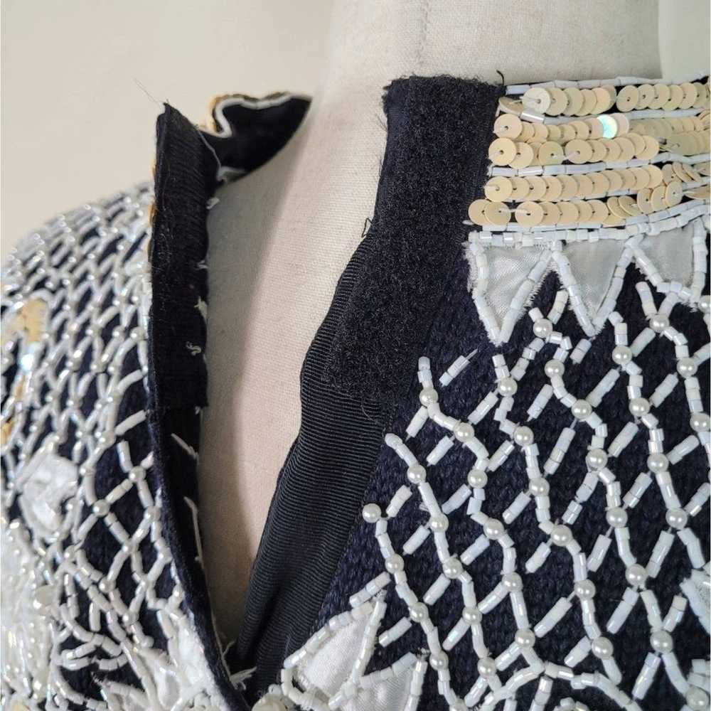 Bonnie Boerer Sweater Womens Black Floral Embroid… - image 7