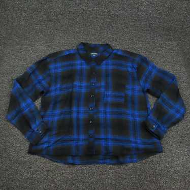 Vintage Wild Fable Shirt Womens Small Blue & Blac… - image 1