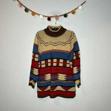 Vintage LizSport patterned sweater tunic - image 1