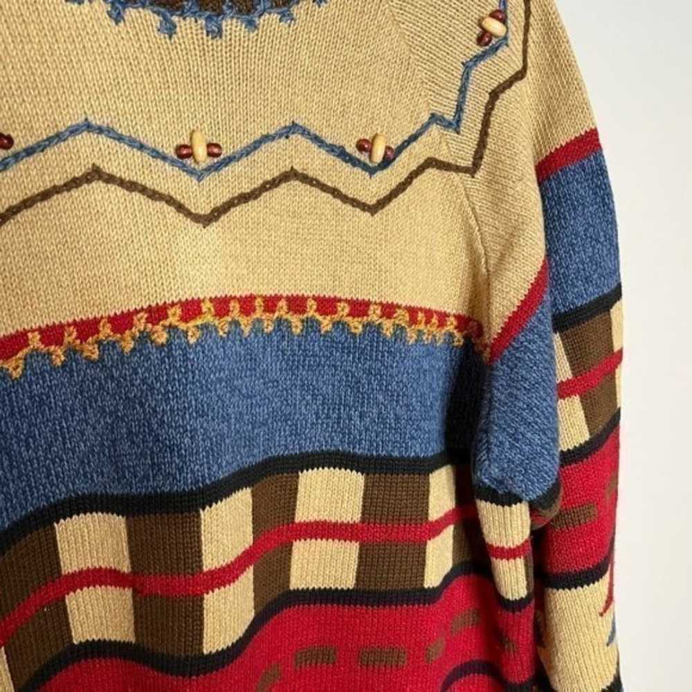Vintage LizSport patterned sweater tunic - image 3