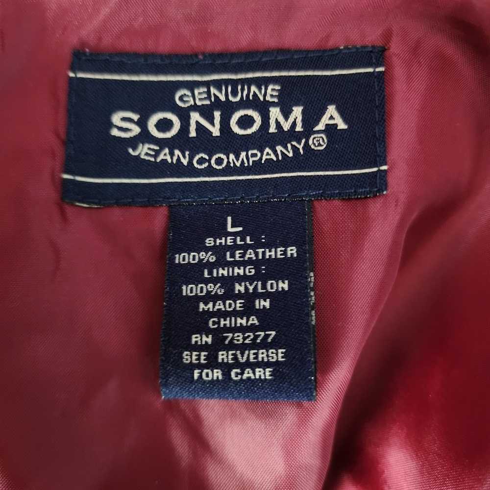 Vintage Genuine Sonoma Jean Company Red Leather J… - image 11