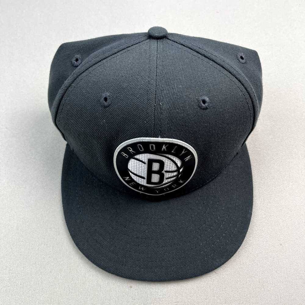 NBA × New Era Brooklyn Nets Hat Cap Snapback Gray… - image 2