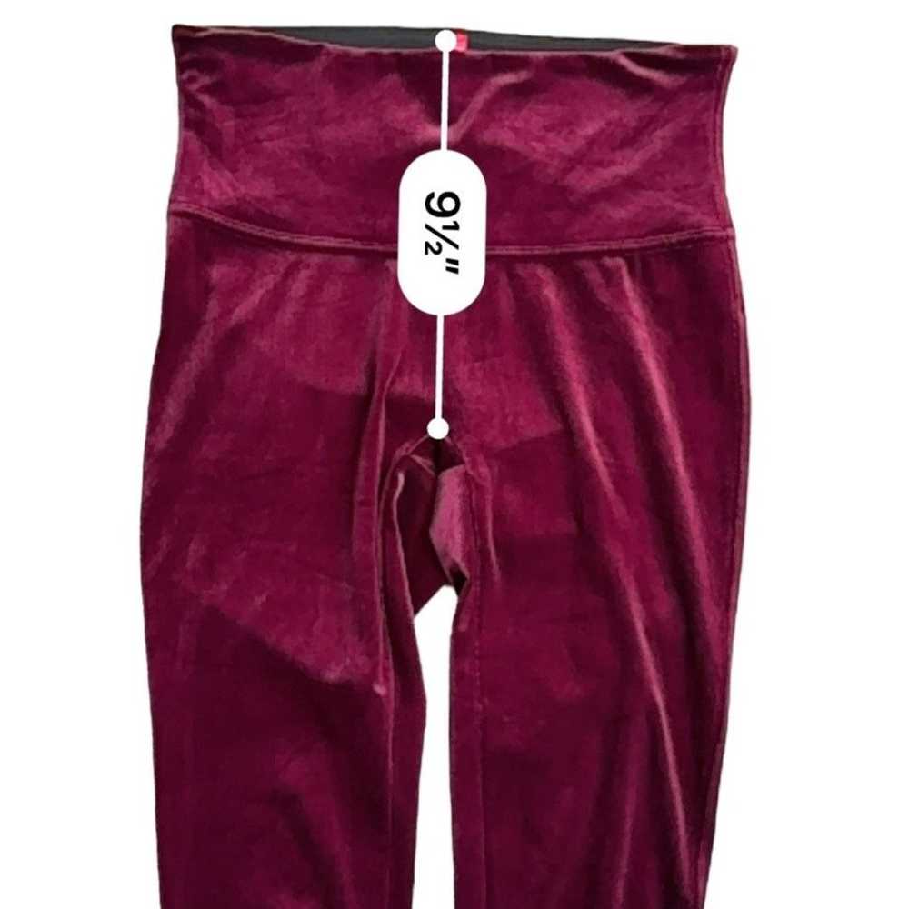 Spanx Spanx Burgundy Velvet Leggings Large - image 11