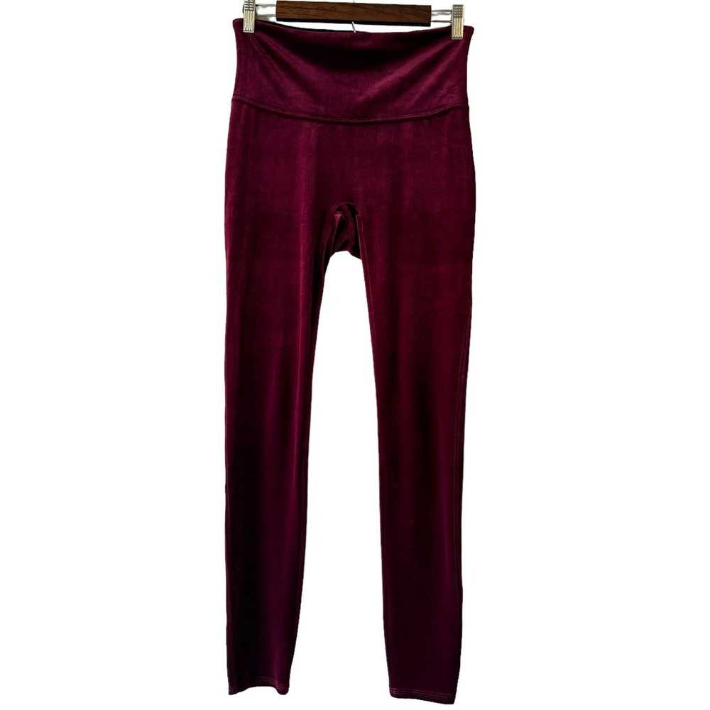 Spanx Spanx Burgundy Velvet Leggings Large - image 3