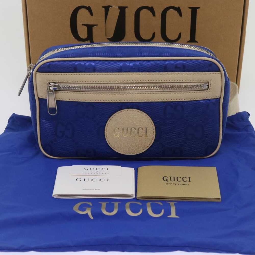 Gucci GUCCI GG Nylon Bum Bag Body Bag Blue 631341… - image 12