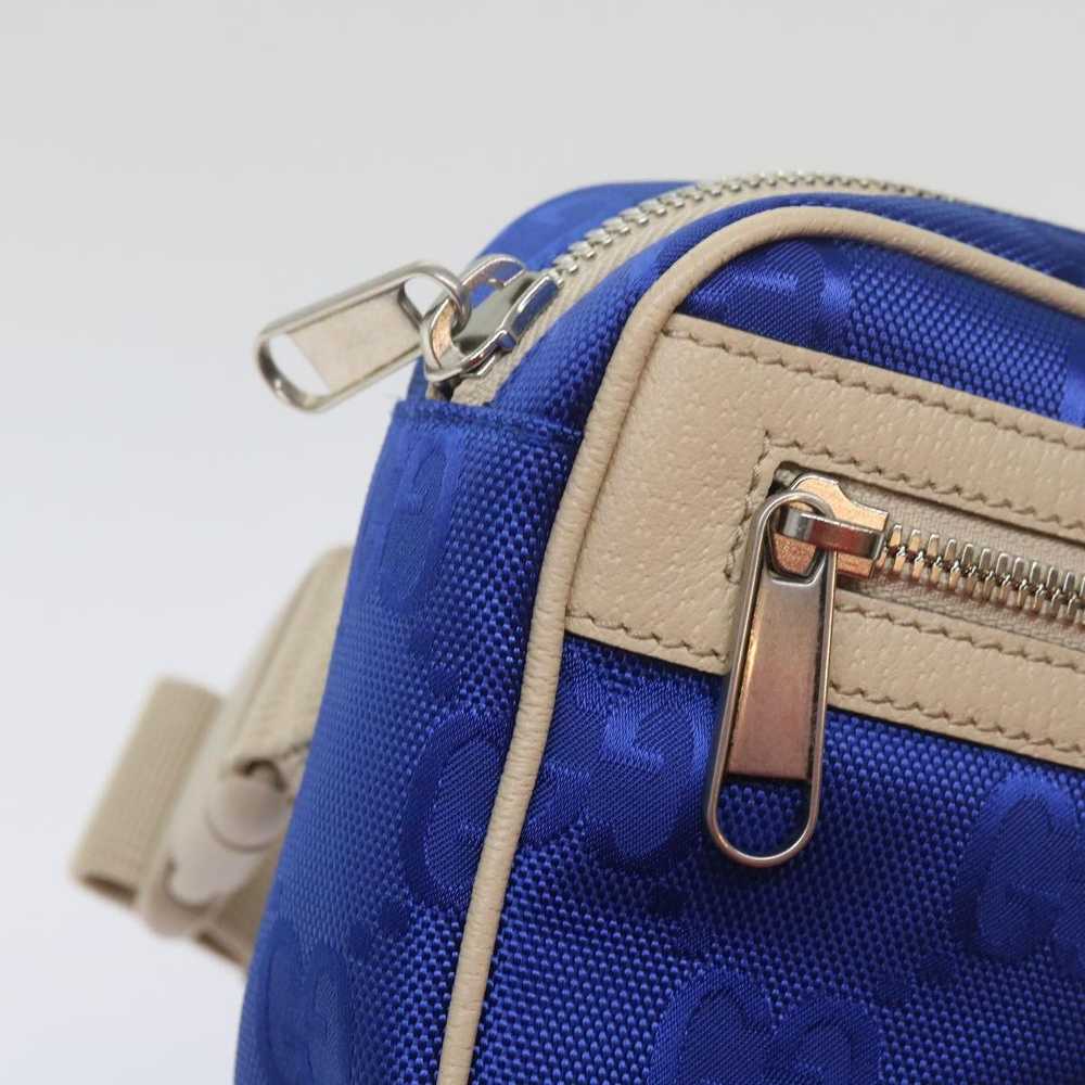 Gucci GUCCI GG Nylon Bum Bag Body Bag Blue 631341… - image 9