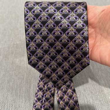 Vintage Fabrege men’s silk printed tie - image 1