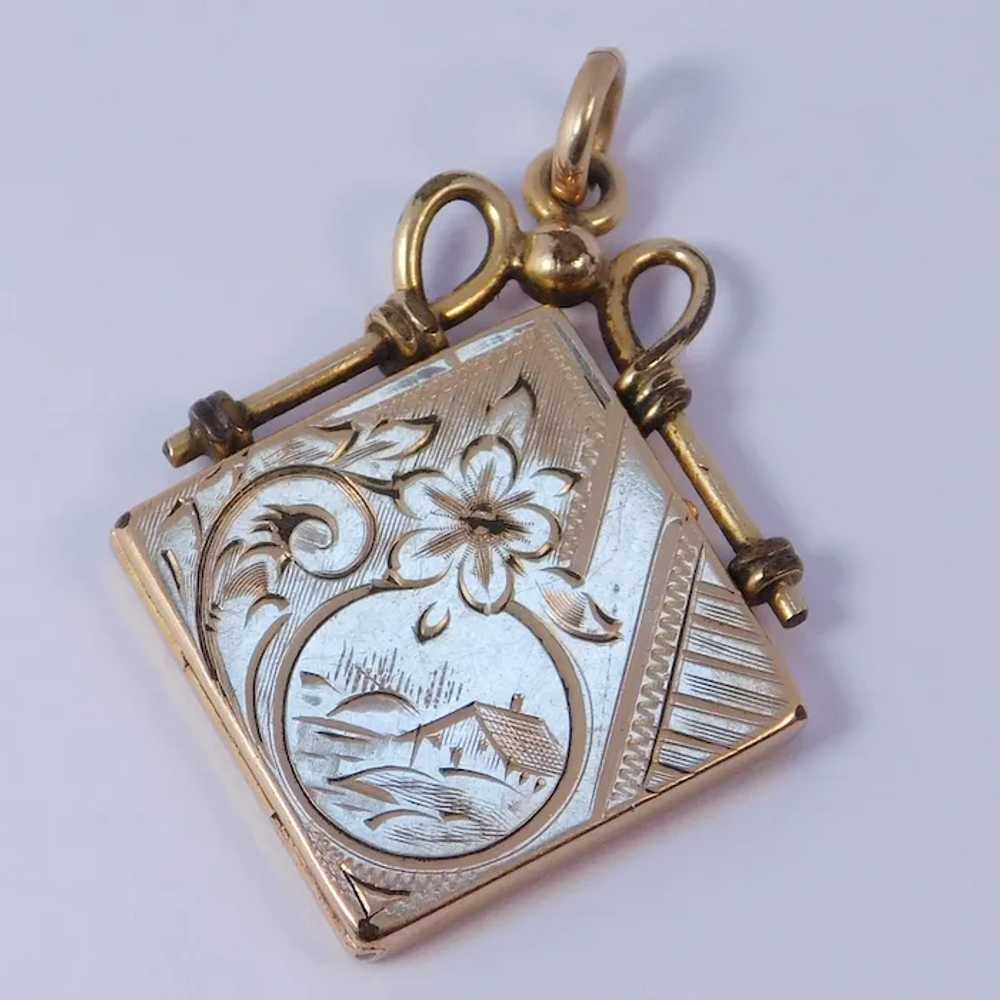 Timeless Treasure Victorian Rolled Gold Locket Pe… - image 2