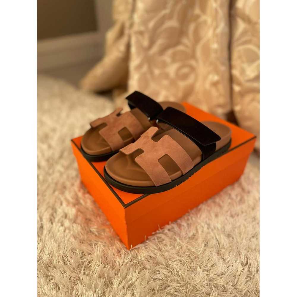 Hermès Chypre leather sandal - image 2