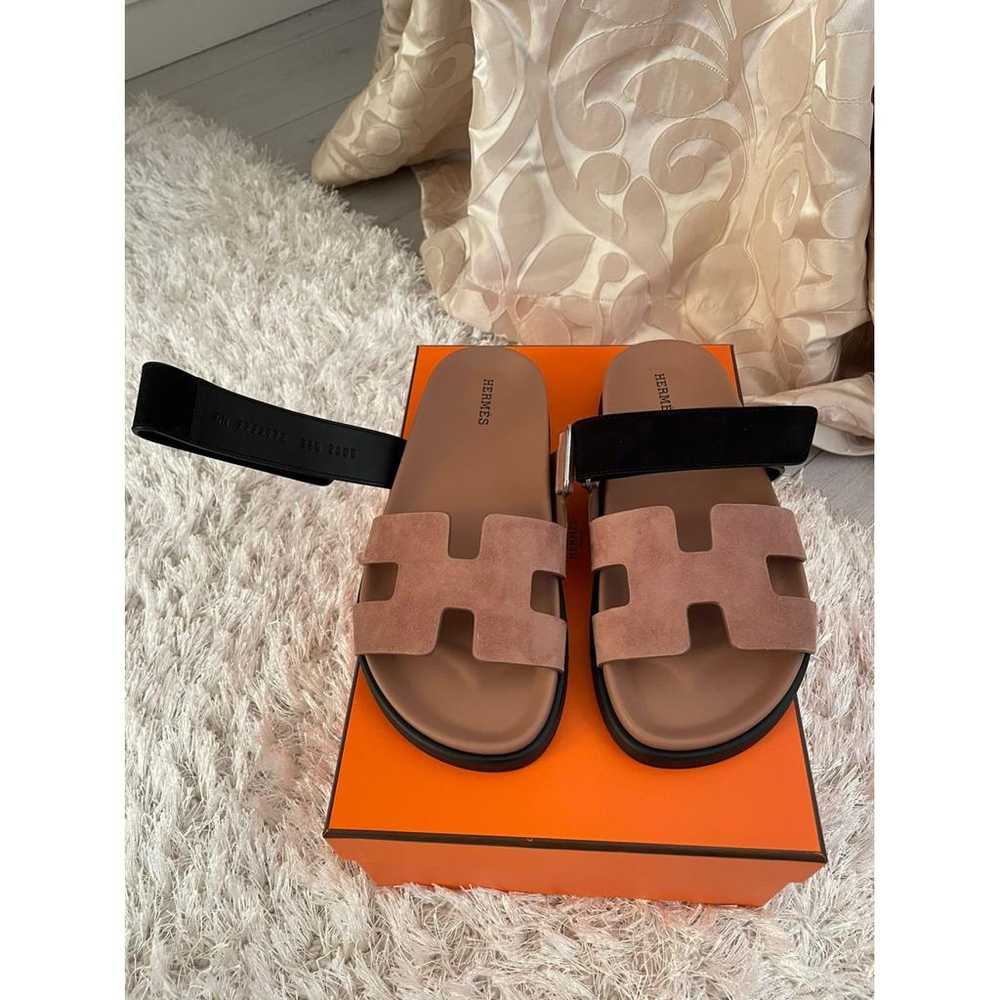 Hermès Chypre leather sandal - image 3