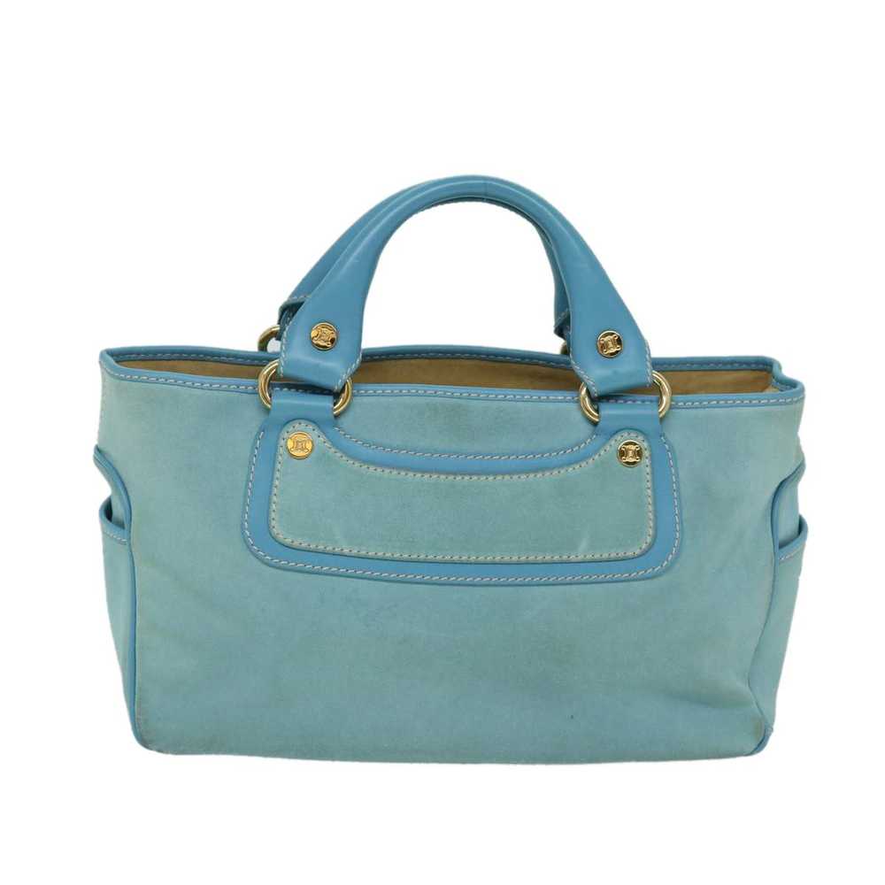 Celine CELINE Hand Bag Suede Blue Auth ep3742 - image 2