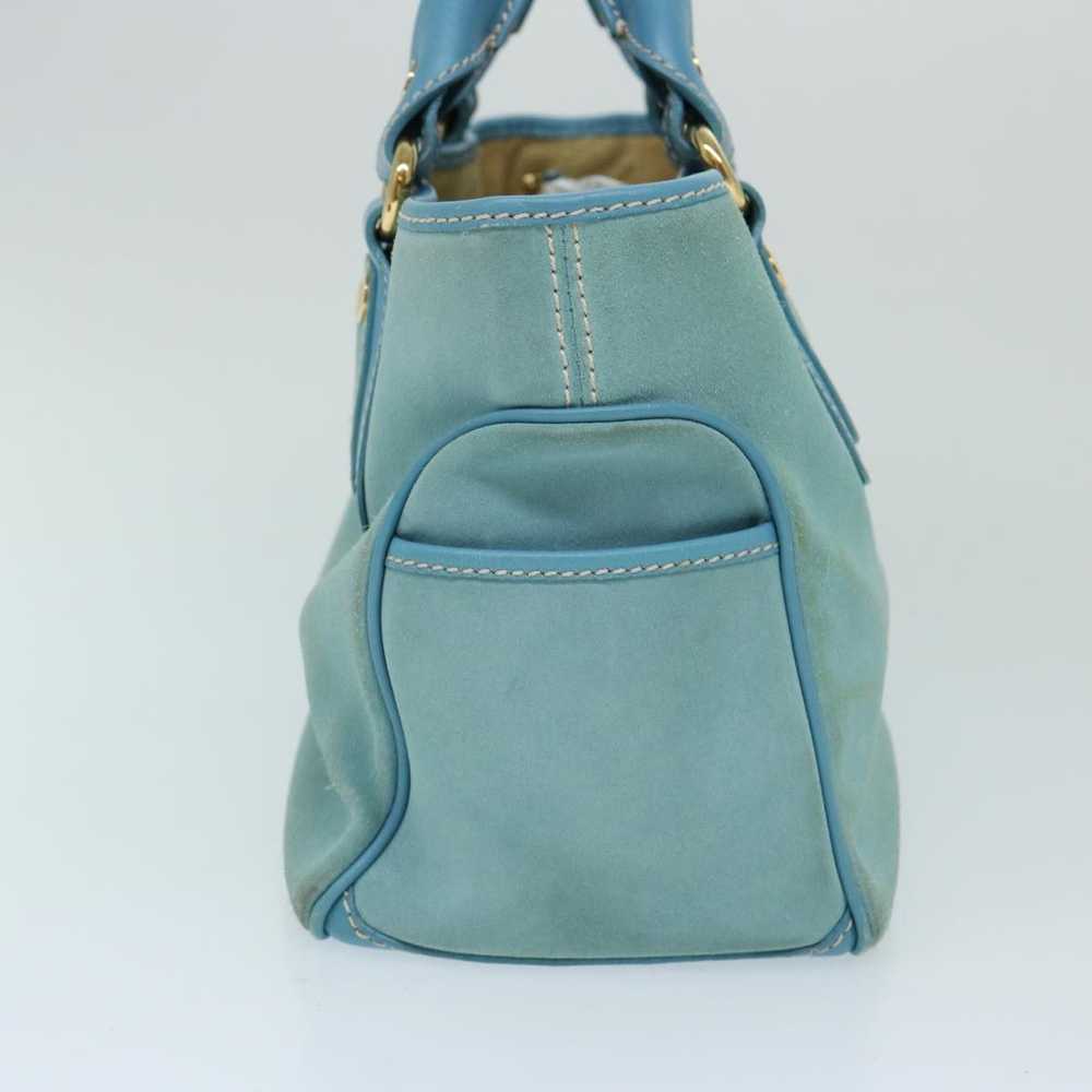 Celine CELINE Hand Bag Suede Blue Auth ep3742 - image 3