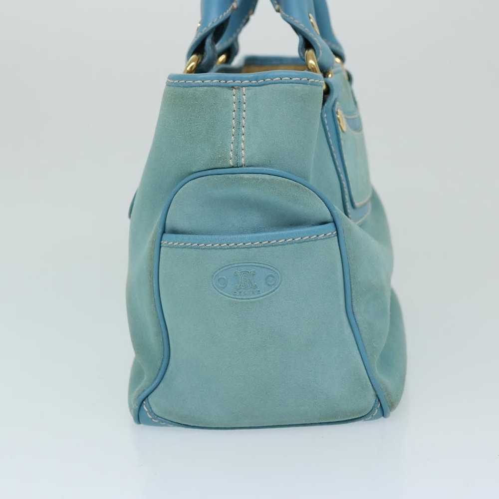 Celine CELINE Hand Bag Suede Blue Auth ep3742 - image 4