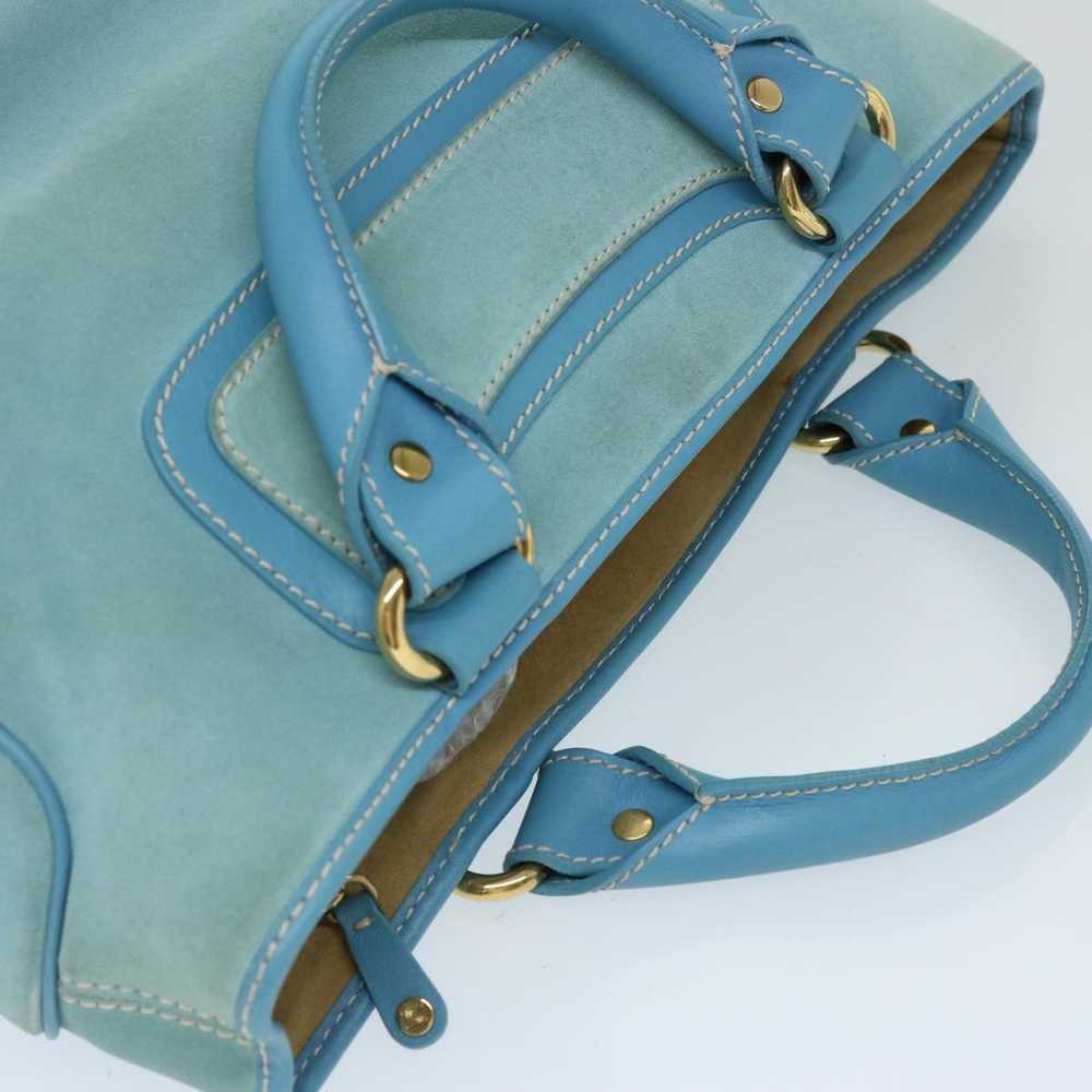 Celine CELINE Hand Bag Suede Blue Auth ep3742 - image 6