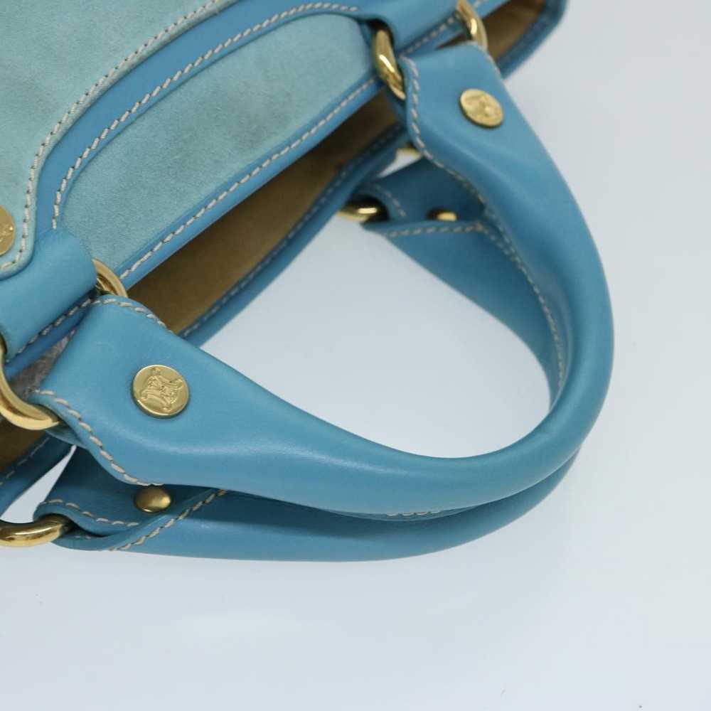 Celine CELINE Hand Bag Suede Blue Auth ep3742 - image 7