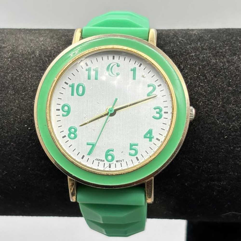 Vintage Green & Gold Men's Watch - image 1