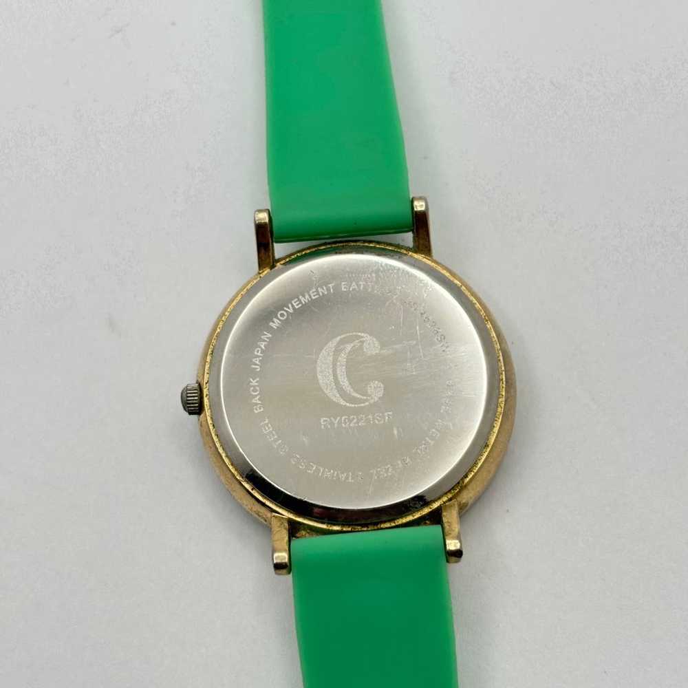 Vintage Green & Gold Men's Watch - image 4