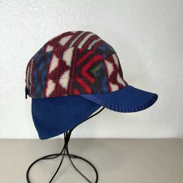 Vintage Patagonia Synchilla Fleece Hat Earflaps D… - image 1