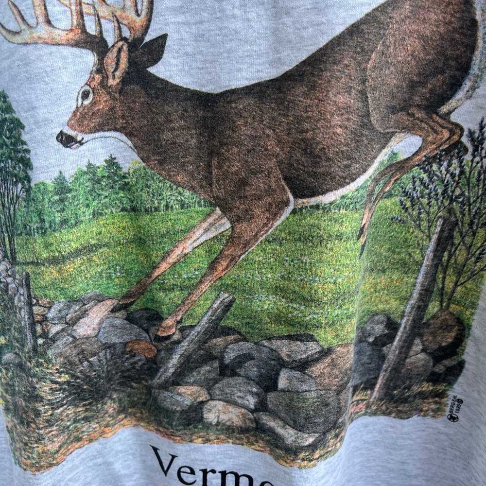 Vintage 1990’s Vermont White Tail Deer Nature Art… - image 3