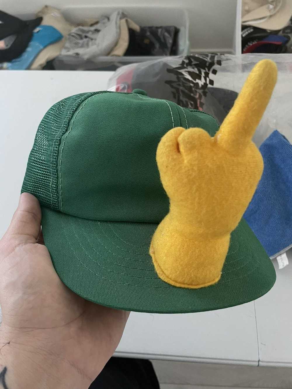 Vintage Krazee Kaps Middle Finger Novelty Hat - image 1