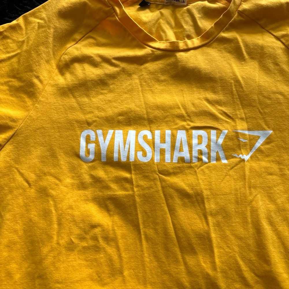 Gymshark Men’s Short Sleeve Shirt Gold Sharkhead … - image 2